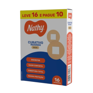 CURATIVO NATHY REDONDO BEGE TRADICIONAL 6x16un