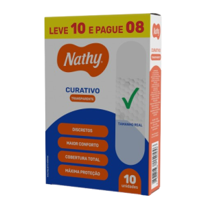 CURATIVO NATHY TRADICIONAL TRANSPARENTE 6x10un